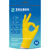 Перчатки латексные хозяйственные  Zaubex, стандарт