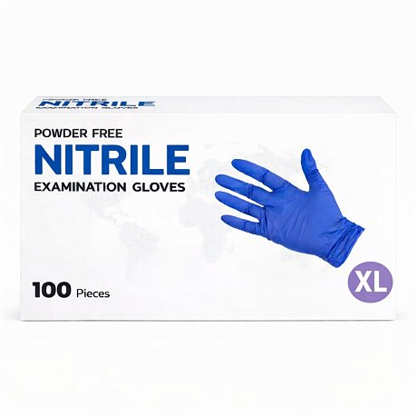 Перчатки нитриловые неопудренные одноразовые, р-р XL , 100 шт./уп., фиолетовый