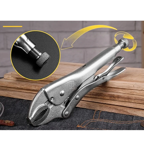 Клещи зажимные Deli YS EDL0381, с фиксатором, 220 мм