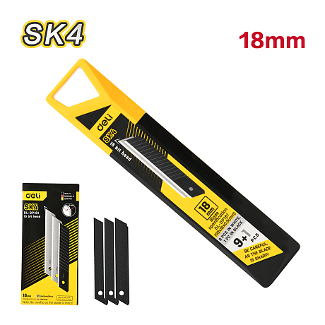 Лезвия сменные Deli YS EDL-DP181, 18 мм, 10 шт.