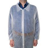 Халат одноразовый спанбонд на кнопках