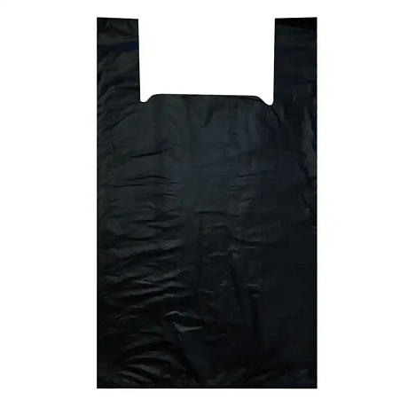 Пакет-майка ПНД, 30х55 см, 18 мкм, 100 шт/упак, черный