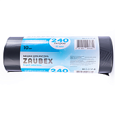 Мешки для мусора Zaubex, 35 мкм, 240 л, 10 шт/рулон, черный