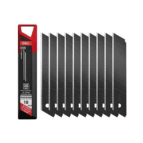 Лезвие для строительного ножа Deli EDL-DP252, 25 мм, 10 шт.