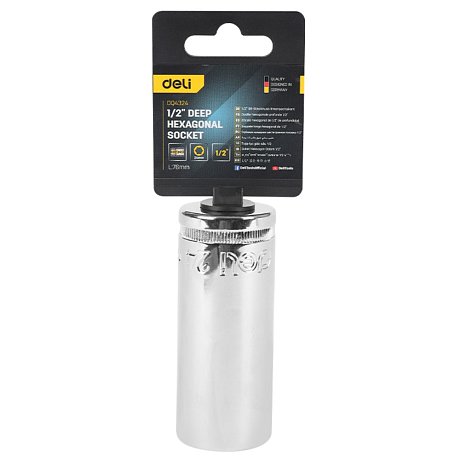 Головка торцевая шестигранная Deli YS EDQ4324 1/2