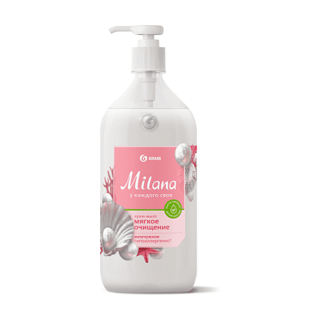 Крем-мыло жидкое Milana увлажняющее, 1 л, жемчужное (126201)