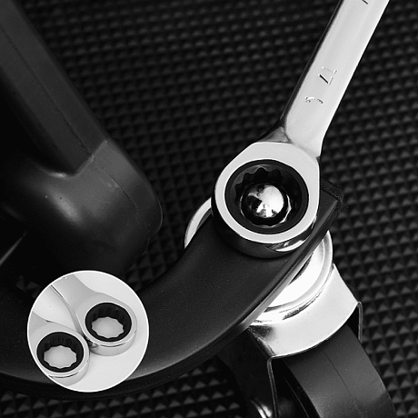 Ключ комбинированный Deli YS EDL34119, 19 мм, с трещоткой, 72 зуба