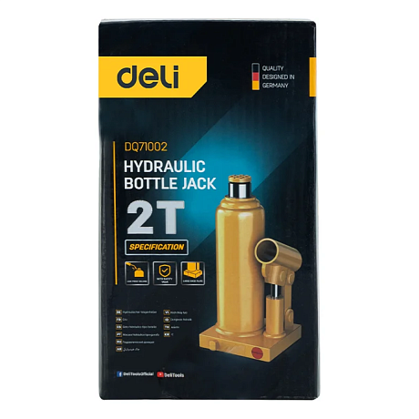 Домкрат бутылочный Deli YS EDQ71002, 2 т