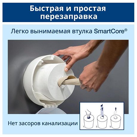 Диспенсер TORK для туалетной бумаги в мини-рулонах, T9, белый (681000)