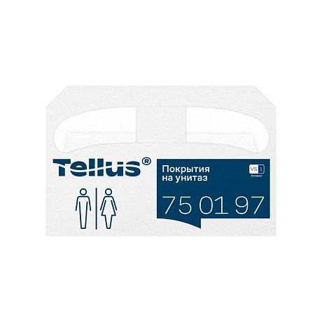 Покрытия бумажные индивидуальные на унитаз Tellus Комфорт, 1/2 сложение, 250 шт/упак, VS1 (750197)