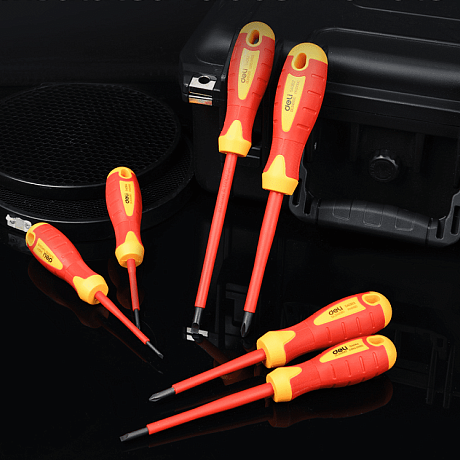 Набор диэлектрических отверток Deli YS EDL510006T, 3 SL, 3 PH