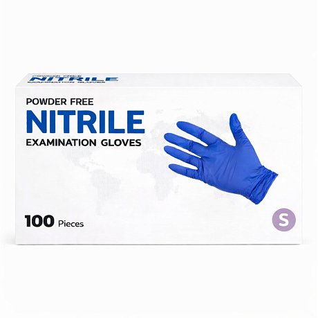 Перчатки нитриловые неопудренные одноразовые, р-р S , 100 шт./уп., фиолетовый