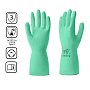 Перчатки латексные HQ Profiline, р-р M, с х/б покрытием, зеленый