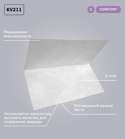 Салфетки бумажные Veiro Professional Comfort, V-сложения, 220 шт, 21x16.2 см, белый (NV211)