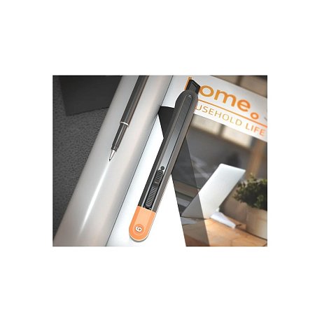 Нож строительный Deli HS EHT4009, 9 мм, Soft Touch, оранжевый