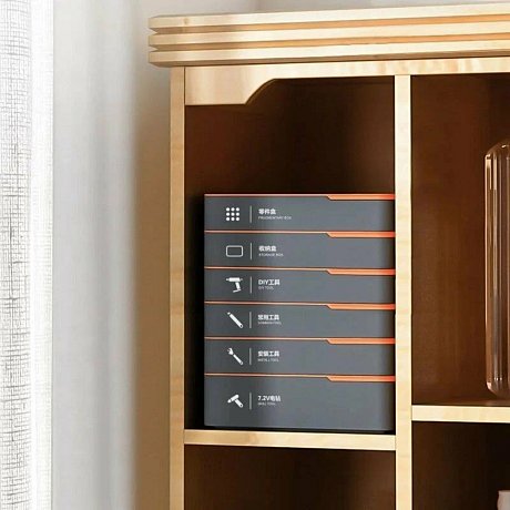 Набор ручного инструмента Deli HS H1001-ADE, 15 предметов, бокс, Soft Touch, оранжевый
