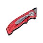 Нож строительный складной Deli RS EDL040, трапеция, 19T, красный