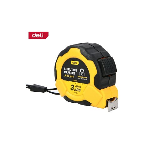 Рулетка Deli YS EDL3795, 3 м х 16 мм, желтый, черный