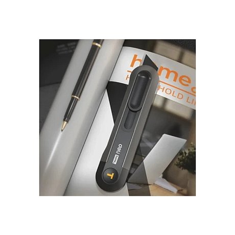 Нож строительный Deli HS EHT4018, 18 мм, Soft Touch, черный