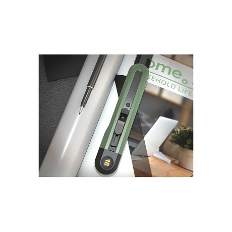 Нож строительный Deli HS EHT4018, 18 мм, Soft Touch, зеленый