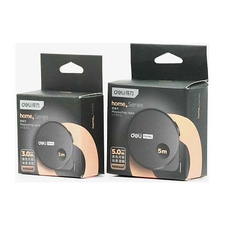 Рулетка Deli HS EHT8316, 3м х 16 мм, Soft Touch, черный