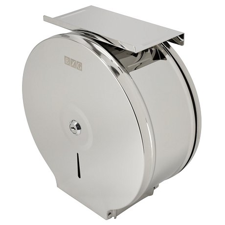 Диспенсер для туалетной бумаги в больших и средних рулонах BXG-PD-5005AС, металл, серебристый, глянцевый
