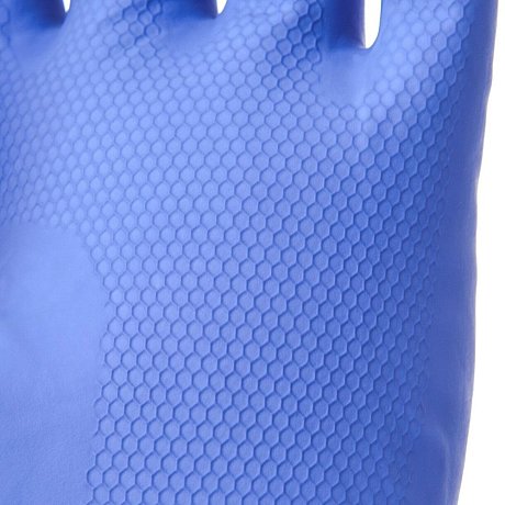 Перчатки латексные HQ Profiline, р-р M, с х/б покрытием, синий