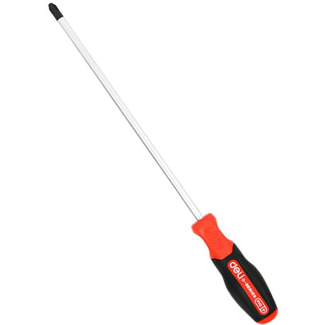 Отвертка Deli RS EDL3455 PH0x150 мм, черный, красный