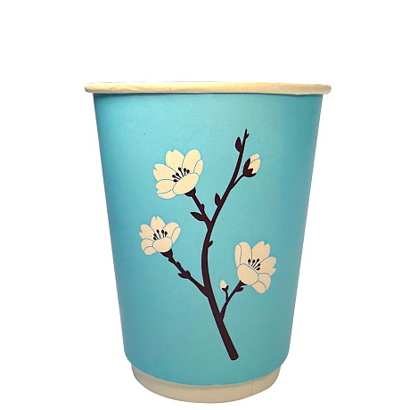 Стакан картонный 300 мл, 2 сл., 20 шт/упак, Цветущий сад