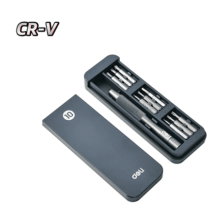 Набор прецизионных отверток Deli YS EDL241010J, 10 шт., кейс