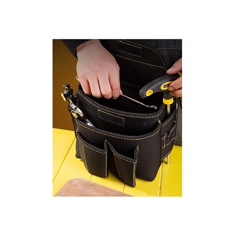 Сумка для инструментов поясная Deli YS EDL-P4, 220х140х200 мм, ткань Oxford, черный