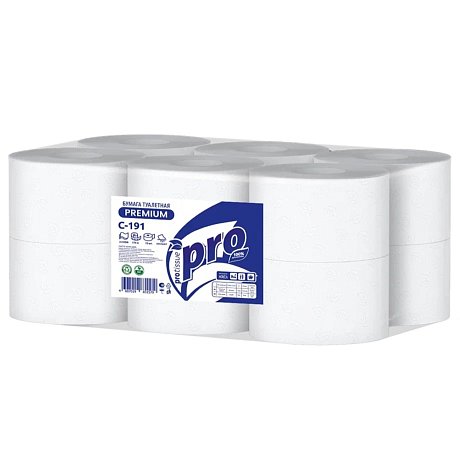 Бумага туалетная PROtissue 170м, 2 слоя, Instant, 100% целлюлоза (C191)