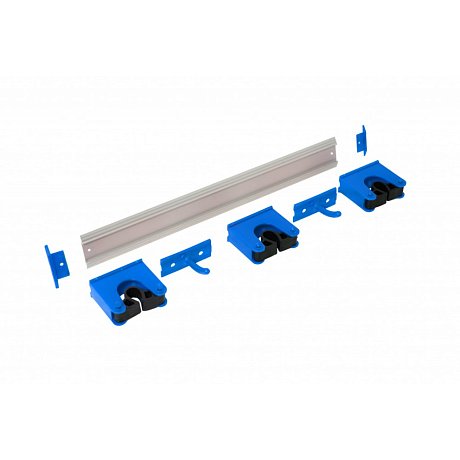 Держатель для инвентаря настенный, на 5 позиций, синий