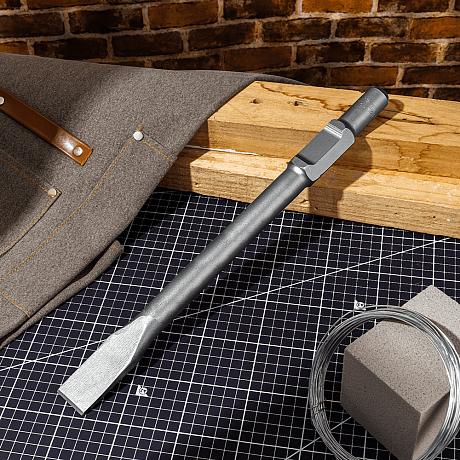 Зубило плоское Deli YS EDH-HBZ35410-E1, для отбойного молотка, 30 x 410 x 35 мм, HEX