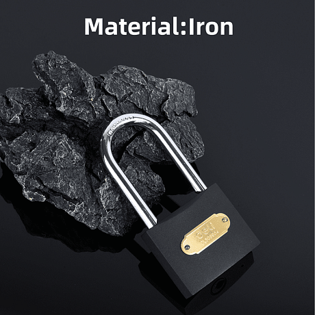 Замок навесной Deli EDLEDL508406, 60 мм, автомат, 3 ключа, защита от влаги