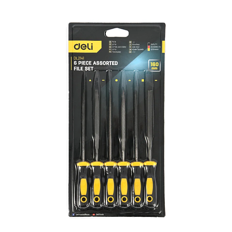 Набор надфилей Deli YS EDL2141, 160 мм, 6 шт.