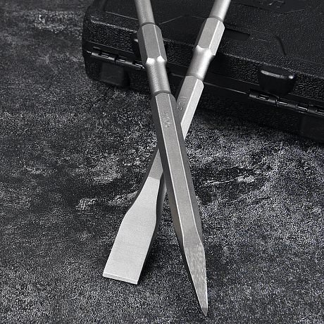 Зубило плоское для перфоратора, Deli YS EDH-YBZ20250-E1, 14 x 250 x 20 мм, SDS-PLUS