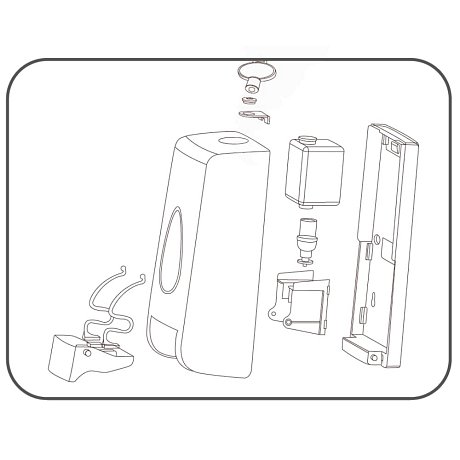 Диспенсер для мыла-пены BXG-FD-1058, 1 л, белый