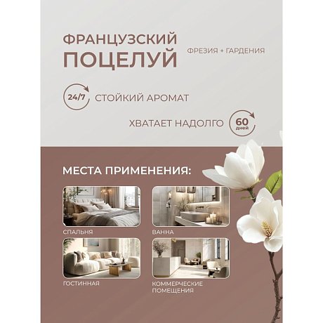 Освежитель воздуха До-Ре-Ми Французский поцелуй, аэрозоль, Премиум , 250мл (сменный баллон)