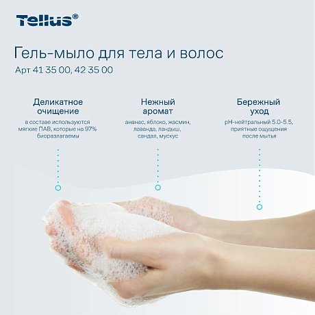 Мыло-гель Tellus Премиум для тела и волос, 475 мл, SC2 мини (423500)