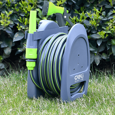 Шланг для полива Deli GS EDL581110B, с катушкой