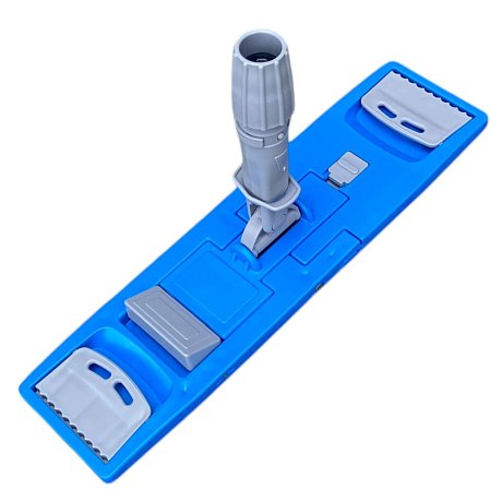 Держатель для мопов с зажимами, 40 см, синий, серый