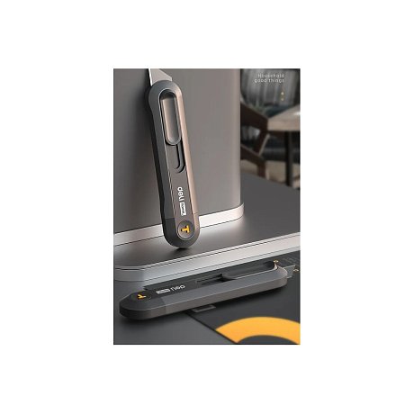 Набор ножей строительных Deli HS EHT4003, 3 шт (ножи 9мм/18мм/трапеция), Soft Touch, черный
