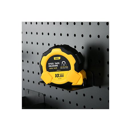 Рулетка Deli YS EDL3799, 10 м х 25 мм, желтый, черный