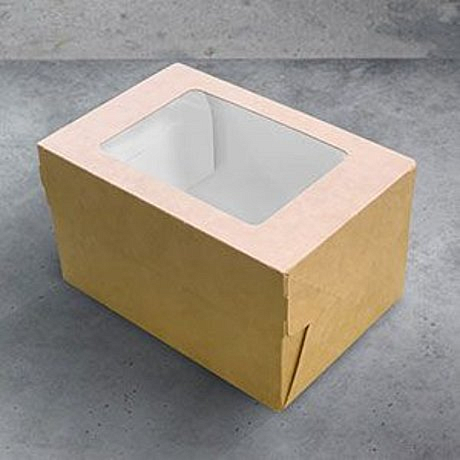 Контейнер бумажный для пирожных, 300 шт/упак, крафт