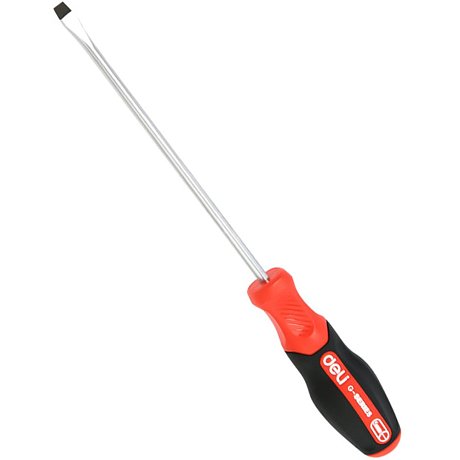 Отвертка Deli RS EDL3451, SL8x200 мм, черный, красный
