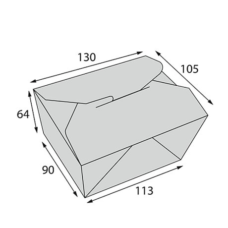 Контейнер бумажный 600 мл, 130/113х105/90х64, 50 шт/упак, крафт