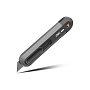 Нож строительный Deli HS EHT4008, 135x30 мм, трапеция, Soft Touch, черный