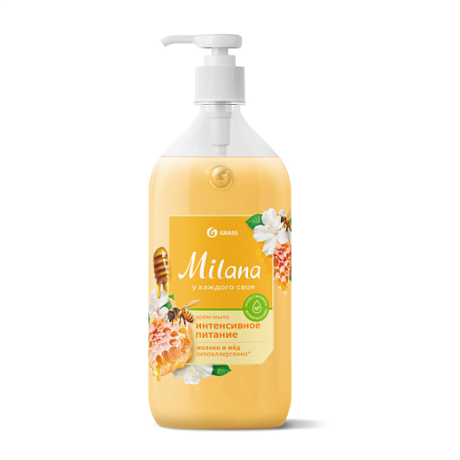 Крем-мыло жидкое Milana увлажняющее, 500 мл, молоко и мед (126100)