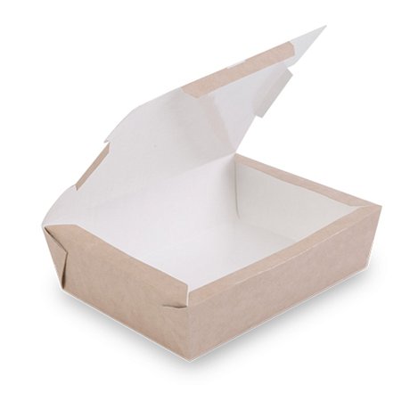 Контейнер бумажный 1000 мл без окна, 190/170х150/130х50, 50 шт/упак, крафт